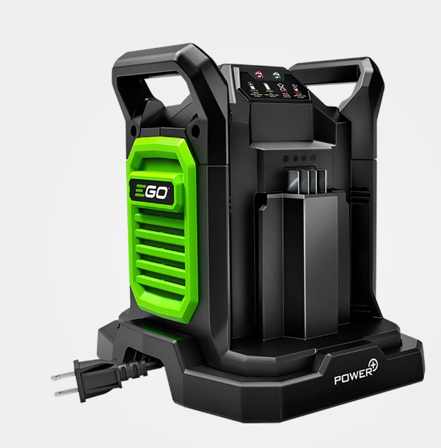EGO POWER+ Dual Port Charger – CH2800D – Simultaneous Charging for 56V ARC Lithium™ Batteries with Smart Cooling and Fuel Gauge