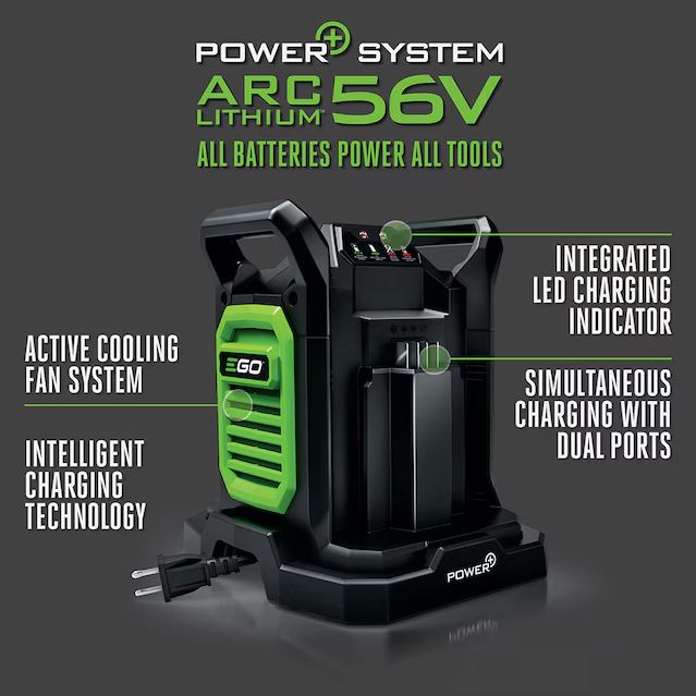 EGO Power+ Dual-Port 56V Lithium-Ion Battery Charger - CH2800D | Mac Daddy