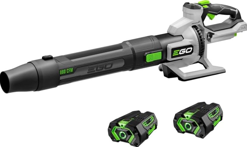 EGO Power+ LB8803-2 56V 880 CFM 200MPH Carbon Fiber Handheld Leaf Blower Kit with Digital Display, Dual 4.0Ah Batteries, 320W Charger, and Nozzles