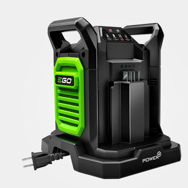 EGO POWER+ Dual Port Charger – CH2800D – Simultaneous Charging for 56V ARC Lithium™ Batteries with Smart Cooling and Fuel Gauge