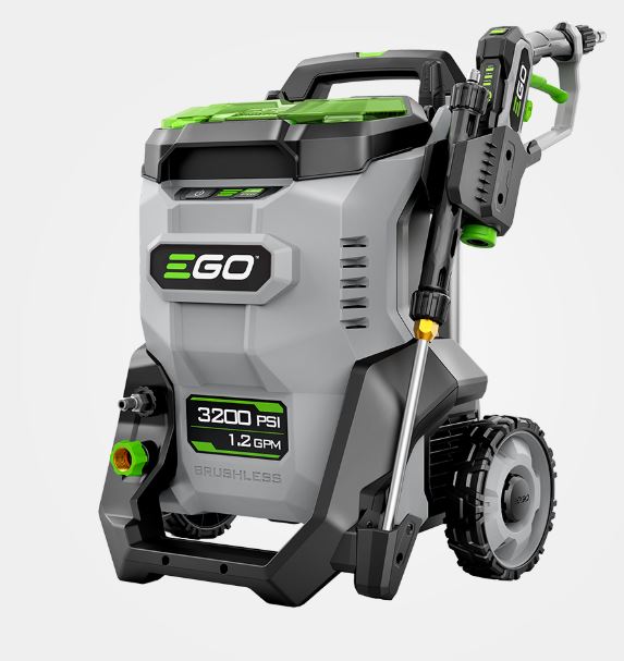 EGO POWER+ 3200 PSI Cordless Electric Pressure Washer with 2x 6.0Ah Batteries & Charger – Peak Power™ Technology, Turbo/ECO Modes, Siphon Hose, Foam Cannon – HPW3200