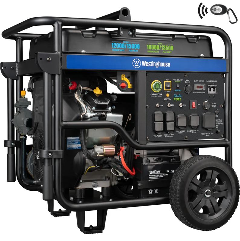 Westinghouse [Model/Series] 9500W Dual Fuel Generator – Gas or Propane | Remote Start – Heavy-Duty Backup Power